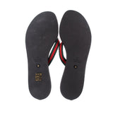 GUCCI WEB THONG SANDALS BLACK 39 EU | 8 US