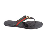 GUCCI GG THONG SANDALS BLACK 38.5 EU | US 8