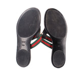 GUCCI GG THONG SANDALS BLACK 38.5 EU | US 8