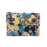 KURT GEIGER MINI KENSINGTON CROSSBODYS BLUE FLORAL