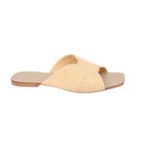 42GOLD RAFFIA SANDALS TAN 9.5 US