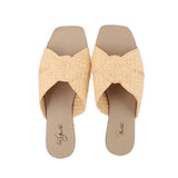 42GOLD RAFFIA SANDALS TAN 9.5 US