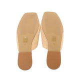 42GOLD RAFFIA SANDALS TAN 9.5 US