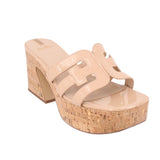 SAM EDELMAN PLATFORM HEELS NUDE 9 US
