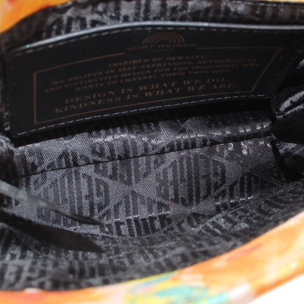 Kurt Geiger crossbody bag interior lining with logo label