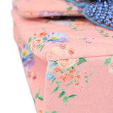 KURT GEIGER MEDIUM KENSINGTON BOW CROSSBODYS PINK FLORAL