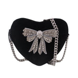 KURT GEIGER HEART BOW CROSSBODYS BLACK