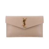 YSL UPTOWN POUCH CLUTCHES TAUPE