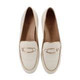 TALBOTS LEATHER LOAFERS CREAM 8.5 US