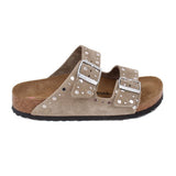 BIRKENSTOCK STUDDED SANDALS GRAY 39 EU | 9 US
