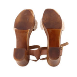 SEYCHELLES PLATFORM HEELS BROWN 7.5 US