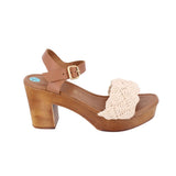 SEYCHELLES PLATFORM HEELS BROWN 7.5 US