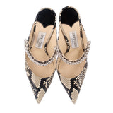JIMMY CHOO RHINSTONE HEELS SNAKE 37.5 EU | 7.5 US
