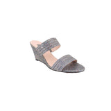 SJP BY SARAH JESSICA PARKER WEDGE SANDALS SILVER 7.5 US