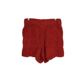 ALLTHATREMAINS CROCHET SHORTS RUST L | 14