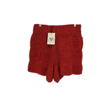 ALLTHATREMAINS CROCHET SHORTS RUST L | 14