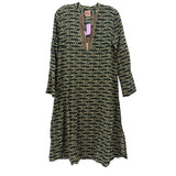 LE SIRENUSE PRINT DRESSES GREEN M