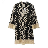 OAS PRINT DRESSES BLK/CRM M