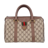 GUCCI VINTAGE BOSTON HANDLE BAG BROWN