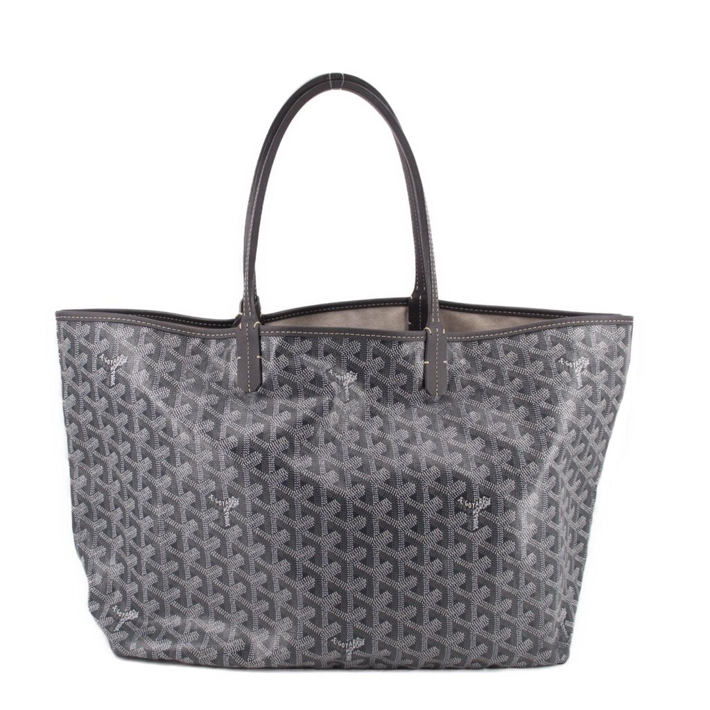 GOYARD St Louis tote bag in gray with textured monogram pattern and top handles