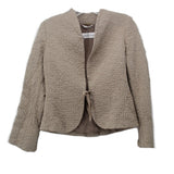 MAXMARA TEXTURED JACKETS TAUPE S