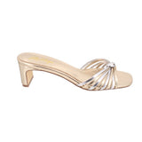 LILLY PULITZER HEELED SANDALS GOLD 6.5 US