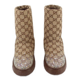 GUCCI THERMAL CRYSTAL BOOTS TAN 39.5 EU | 10 US