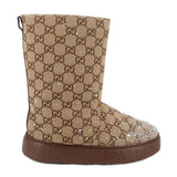 GUCCI THERMAL CRYSTAL BOOTS TAN 39.5 EU | 10 US