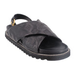 LOUIS VUITTON PASEO COMFORT SANDALS BLACK 41 EU | 10 US