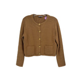 J CREW KNIT CARDIGANS TAN M