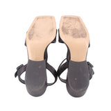 MARION PARKE WOVEN SANDALS BLACK 37 EU | 7 US