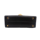 VALENTINO ONE STUD LEATHER FLAP CROSSBODYS BLACK