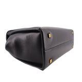 VALENTINO ONE STUD LEATHER FLAP CROSSBODYS BLACK