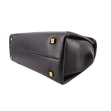 VALENTINO ONE STUD LEATHER FLAP CROSSBODYS BLACK
