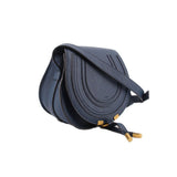 CHLOE MARCIE GRAINED CALFSKIN SMALL CROSSBODYS NAVY