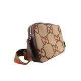 GUCCI JUMBO GG MESSENGER CROSSBODYS TAN
