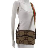 GUCCI JUMBO GG MESSENGER CROSSBODYS TAN