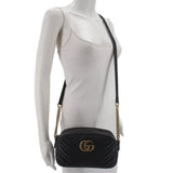 GUCCI MARMONT CAMERA CROSSBODYS BLACK