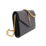 SAINT LAURENT TRIQUILT CROSSBODYS BLACK