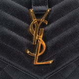SAINT LAURENT TRIQUILT CROSSBODYS BLACK