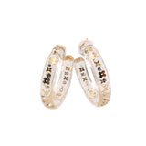 LOUIS VUITON LV INCLUSION EARRINGS CLEAR/GOLD