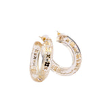 LOUIS VUITON LV INCLUSION EARRINGS CLEAR/GOLD