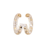 LOUIS VUITON LV INCLUSION EARRINGS CLEAR/GOLD