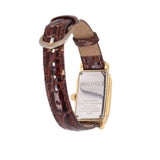 MICHELE DECO BAGUETTE DIAMOND WATCHES GOLD/BROWN