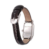MICHELE DECO BAGUETTE DIAMOND WATCHES SILVER/BROWN