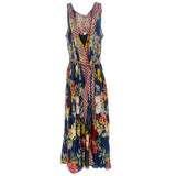 JOHNNY WAS PRINT DRESSES BLUE/MULTI M