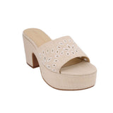 MARC FISHER PLATFORM SANDALS CREAM 7.5 US
