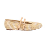STEVE MADDEN WOVEN FLATS TAN 10 US
