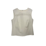 AKRIS SLEEVELESS TOPS WHITE XL | 16