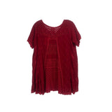 JOHNNY WAS EMBROIDERED TOPS RED S